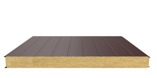 Стеновая сэндвич-панель (минеральная вата) 100 мм х 1000 мм (Накатка)