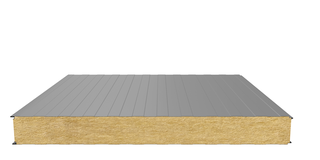 Стеновая сэндвич-панель (минеральная вата) 120 мм х 1190 мм (Трапеция)