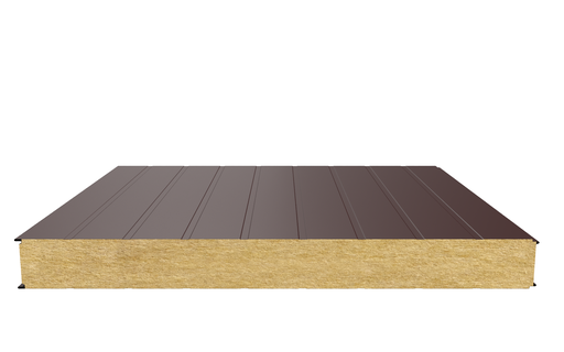 Стеновая сэндвич-панель (минеральная вата) 120 мм х 1000 мм (Накатка)